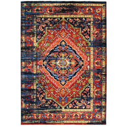 Tapis oriental 200x290 rectangle multicolore tissé motif ancestral DEGE