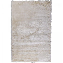 Unamourdetapis - Tapis shaggy 60x110 beige fait main rectangle motif uni sg fin