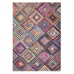 Unamourdetapis - Tapis salon et chambre 160x230 multicolore rectangle tissé motif géométrique cari