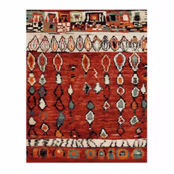 Un Amour De Tapis est une PME française, son entrepôt est en Essonne. tapis berbère 240x340 tissé motifs tribaux MOROCO rouge ...