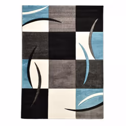 Un Amour De Tapis est une PME française, son entrepôt est en Essonne. tapis entrée 60x110 tissé bleu rectangle motif damier L ...