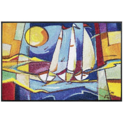 Paillasson 50x75 tissé motif fresque CACU multicolore