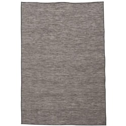 Tapis extérieur 160x220 tissé kilim gris foncé MOMI