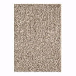 Dezenco - Tapis longs poils shaggy 60x110 beige tissé rectangle motif uni simple