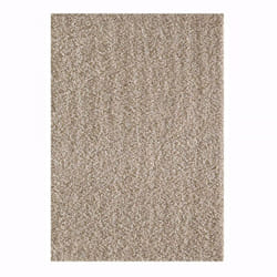 Tapis longs poils shaggy 80x150 beige tissé rectangle motif uni SIMPLE