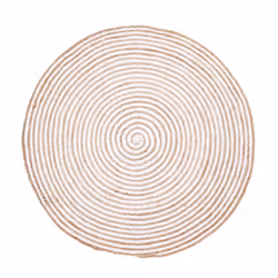 Un Amour De Tapis est une PME française, son entrepôt est en Essonne. tapis rond Ø60cm fait à la main en jute motif simple po ...