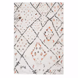 Un Amour De Tapis est une PME française, son entrepôt est en Essonne. tapis berbère 60x110 tissé motifs tribaux LYN8 crème pa ...