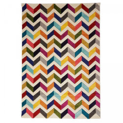 Unamourdetapis - Tapis salon et chambre 80x150 multicolore rectangle tissé motif géométrique chevron