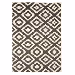 Tapis extérieur, kilim reversible 200x290 EX1 RA noir et crème