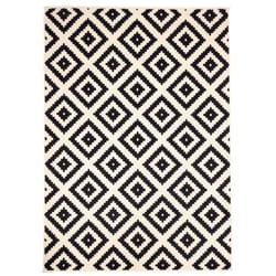 Dezenco - Tapis salon et chambre 235x320 crème rectangle tissé motif scandinave AF1 roma