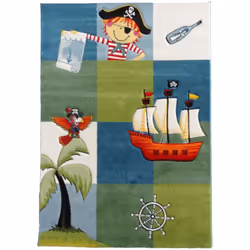 Un Amour De Tapis est une PME française, son entrepôt est en Essonne. tapis enfant 240x340 rectangle tissé bleu LYN8 par Un A ...