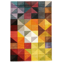 Unamourdetapis - Tapis salon et chambre 120x170 noir et rouge rectangle tissé motif uni sessom
