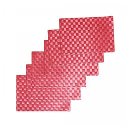 Jadorel - Set de table tissé motif uni lot 6 so