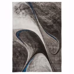 Tapis entrée 60x110 tissé noir rectangle motif géométrique TAVO