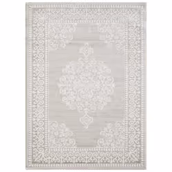 Tapis oriental 200x280 rectangle beige tissé motif ancestral ROHA