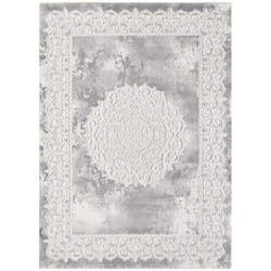Unamourdetapis - Tapis oriental 80x150 gris clair rectangle motif ancestral balrod