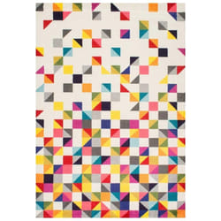 Unamourdetapis - Tapis entrée 40x60 multicolore rectangle tissé motif géométrique boutik