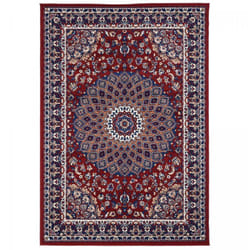 Unamourdetapis - Tapis oriental 80x150 crème et rouge rectangle motif ethnique AF1 rosor