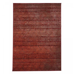 Tapis berbère 120x170 tissé motif ethnic VUBO rouge