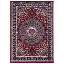 Unamourdetapis - Tapis oriental 160x230 crème et rouge rectangle motif ethnique AF1 rosor