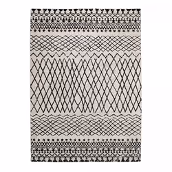 Tapis berbère style tapis rond Ø 120cm LYN8 MABAL Beige OEKO TEX idéal pour la chambre