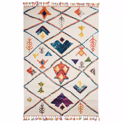 Un Amour De Tapis est une PME française, son entrepôt est en Essonne. tapis carré 160x160 blanc motif berbère LYN5 pour salon ...