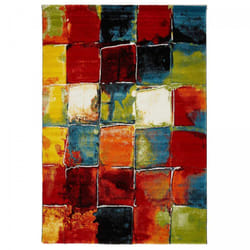 Unamourdetapis - Tapis entrée 40x60 multicolore rectangle tissé motif géométrique belo 2