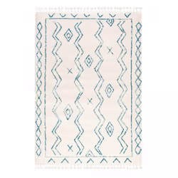 Tapis berbère 160x230 tissé motif ethnic MANU crème