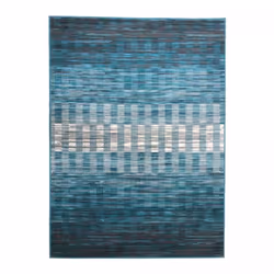 Description générale Le tapis salon tissé bleu et blanc de dimensions 160x230 cm, modèle AF1 GEOFLOU, est idéal pour embellir ...