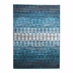 Un Amour De Tapis est une PME française, son entrepôt est en Essonne. tapis entrée 80x150 tissé bleu et blanc rectangle motif ...
