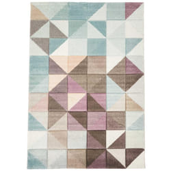 Unamourdetapis - Tapis entrée 40x60 gris et beige rectangle tissé motif scandinave marix