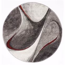 Un Amour De Tapis est une PME française, son entrepôt est en Essonne. tapis salon Ø140cm tissé rouge et gris rond motif géomé ...