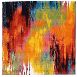 Un Amour De Tapis est une PME française, son entrepôt est en Essonne. tapis carré 100x100 multicolore motif géométrique pour  ...