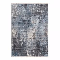 Tapis Seca, motif abstrait bleu