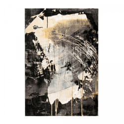Jadorel - Tapis salon et chambre 120x170 jaune et gris rectangle tissé motif abstrait funala