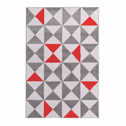 Un Amour De Tapis est une PME française, son entrepôt est en Essonne. tapis couloir 60x110 tissé rouge et gris rectangle moti ...