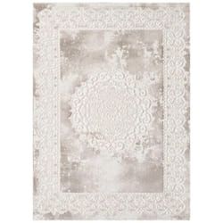 Tapis oriental 240x340 beige rectangle motif ancestral BALROD