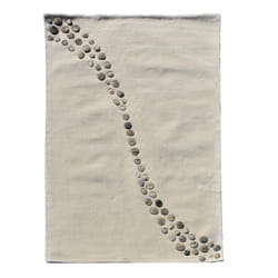 Jadorel - Tapis salon et chambre en laine 120x170 beige et gris fait à la main