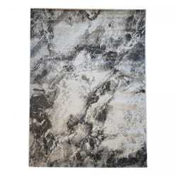 Jadorel - Tapis salon et chambre 60x110 anthracite et noir tissé motif abstrait delamer