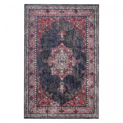 Tapis extérieur 120x170 tissé kilim rouge et brun HEVU