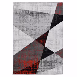 Un Amour De Tapis est une PME française, son entrepôt est en Essonne. tapis chambre 150x220 tissé gris et rouge rectangle mot ...