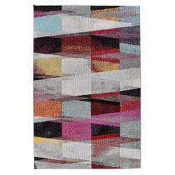 Jadorel - Tapis salon et chambre 150x220 rouge et vert rectangle tissé motif ethnique elyza