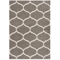 Unamourdetapis - Tapis longs poils shaggy 80x150 gris tissé rectangle motif scandinave sg madrid