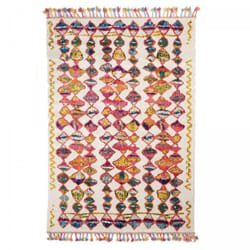 Tapis berbère motifs tribaux 80x200 multicolore LYN5