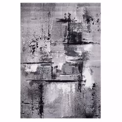 Un Amour De Tapis est une PME française, son entrepôt est en Essonne. tapis entrée 60x110 tissé gris rectangle motif abstrait ...