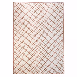 Tapis extérieur, kilim reversible 120x170 EX1 DOR marron et blanc