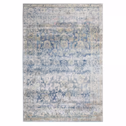 Un Amour De Tapis est une PME française, son entrepôt est en Essonne. tapis chambre 133x190 tissé bleu et beige rectangle mot ...