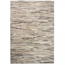 Tapis en peau de vache 120x170 gris et beige kilm fait à la main littleline