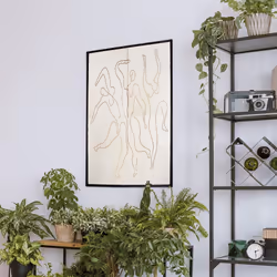 Tableau fait à la main en peau de vache VUCU 51x76 blanc et noir