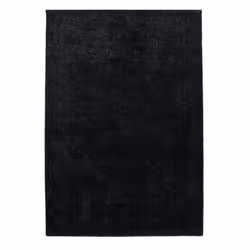 Tapis entrée 60x100 tissé anthracite rectangle motif uni JUFO
